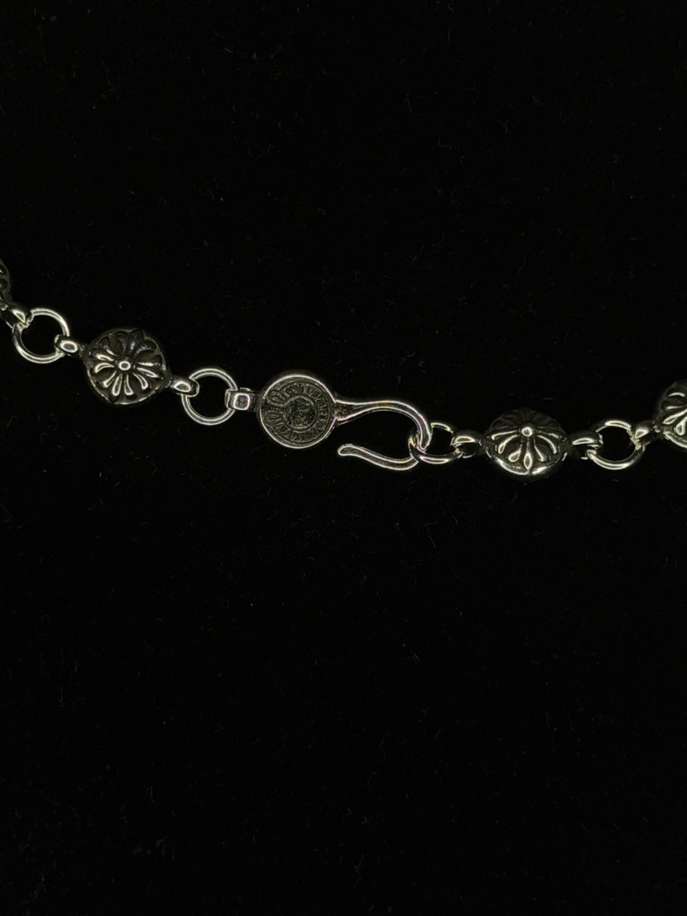 Chrome Hearts Floral Cross Motif Detailed Chain Unisex Necklace - Picture 4 of 6